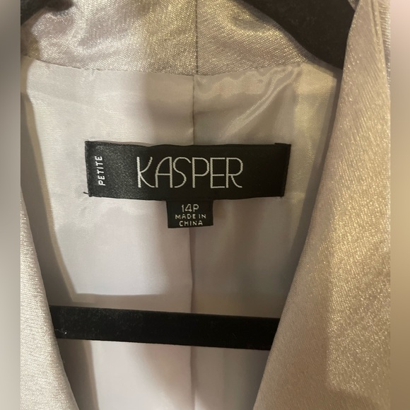 Kasper Women’s Skirt Set Silver Sz 14P - Picture 8 of 10